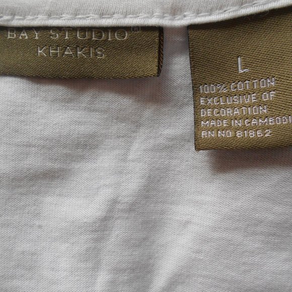 New BAY STUDIO White Embroidered V-Neck Sweater L - Picture 3 of 4